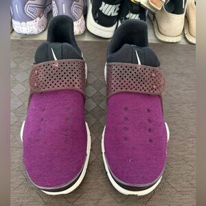 Nike Plum and Maroon Slip-On Sneakers